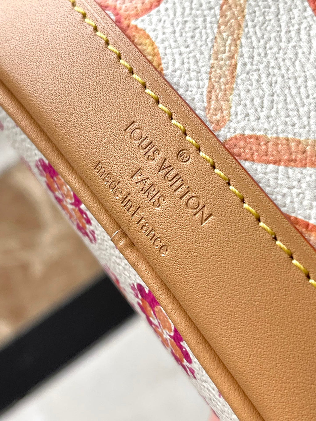 LOUIS VUITTON NANO NOÉ 16 IN CORAL MONOGRAM TILES CANVAS