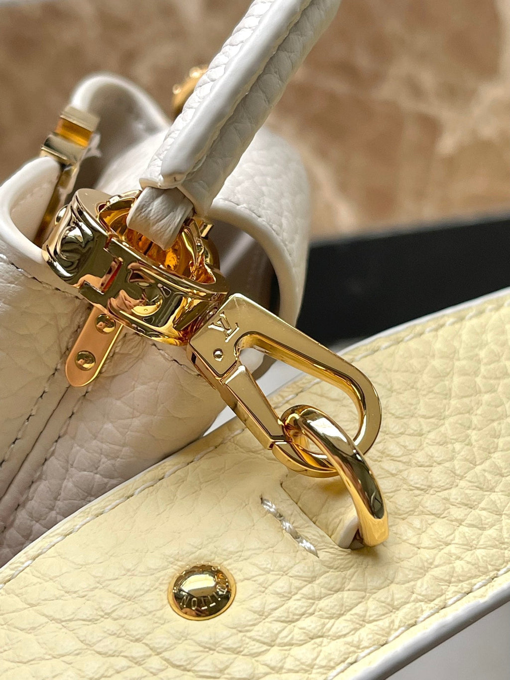 LOUIS VUITTON CAPUCINES BB 26 IN BANANA YELLOW TAURILLON