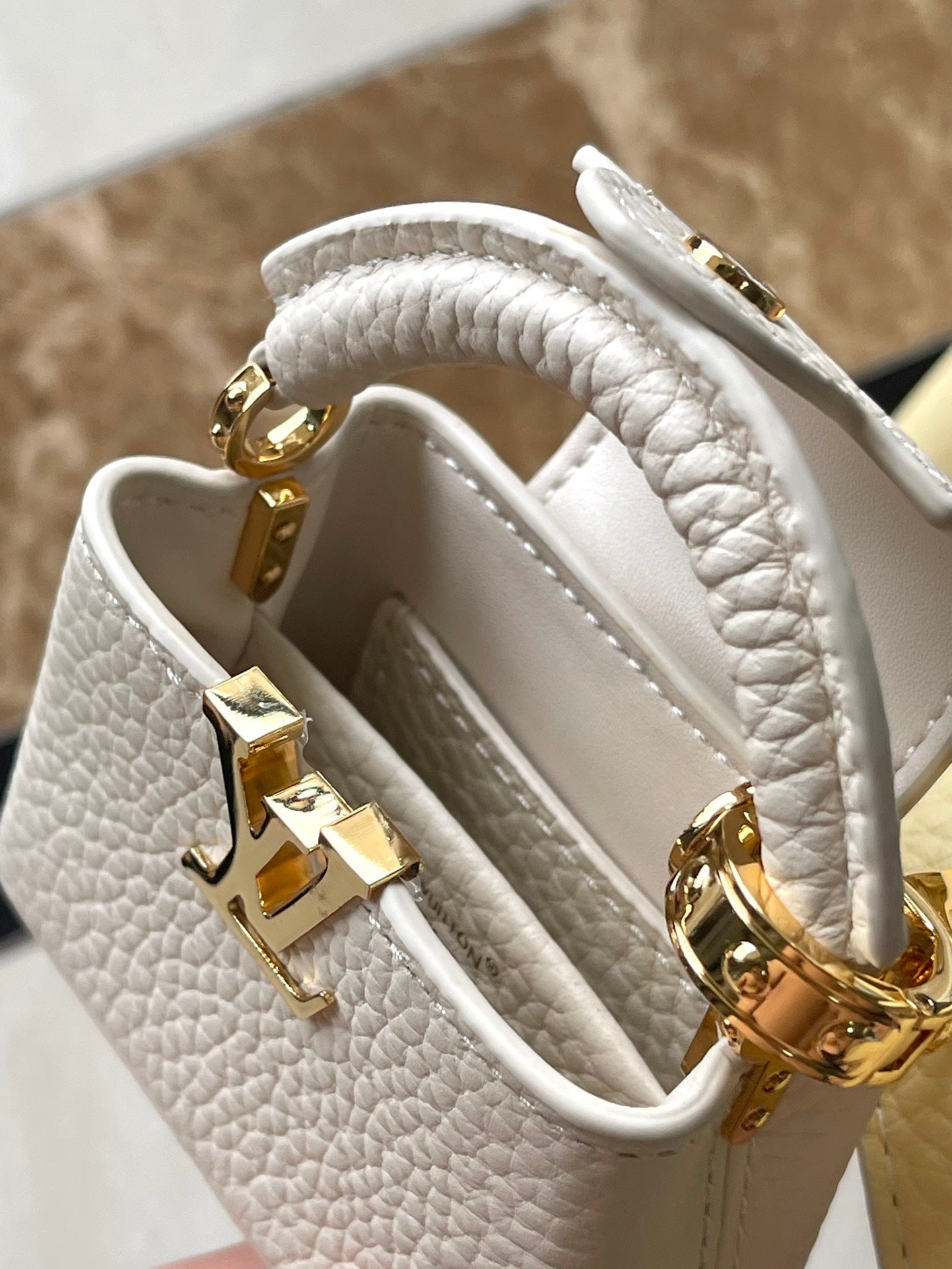 LOUIS VUITTON CAPUCINES BB 26 IN BANANA YELLOW TAURILLON