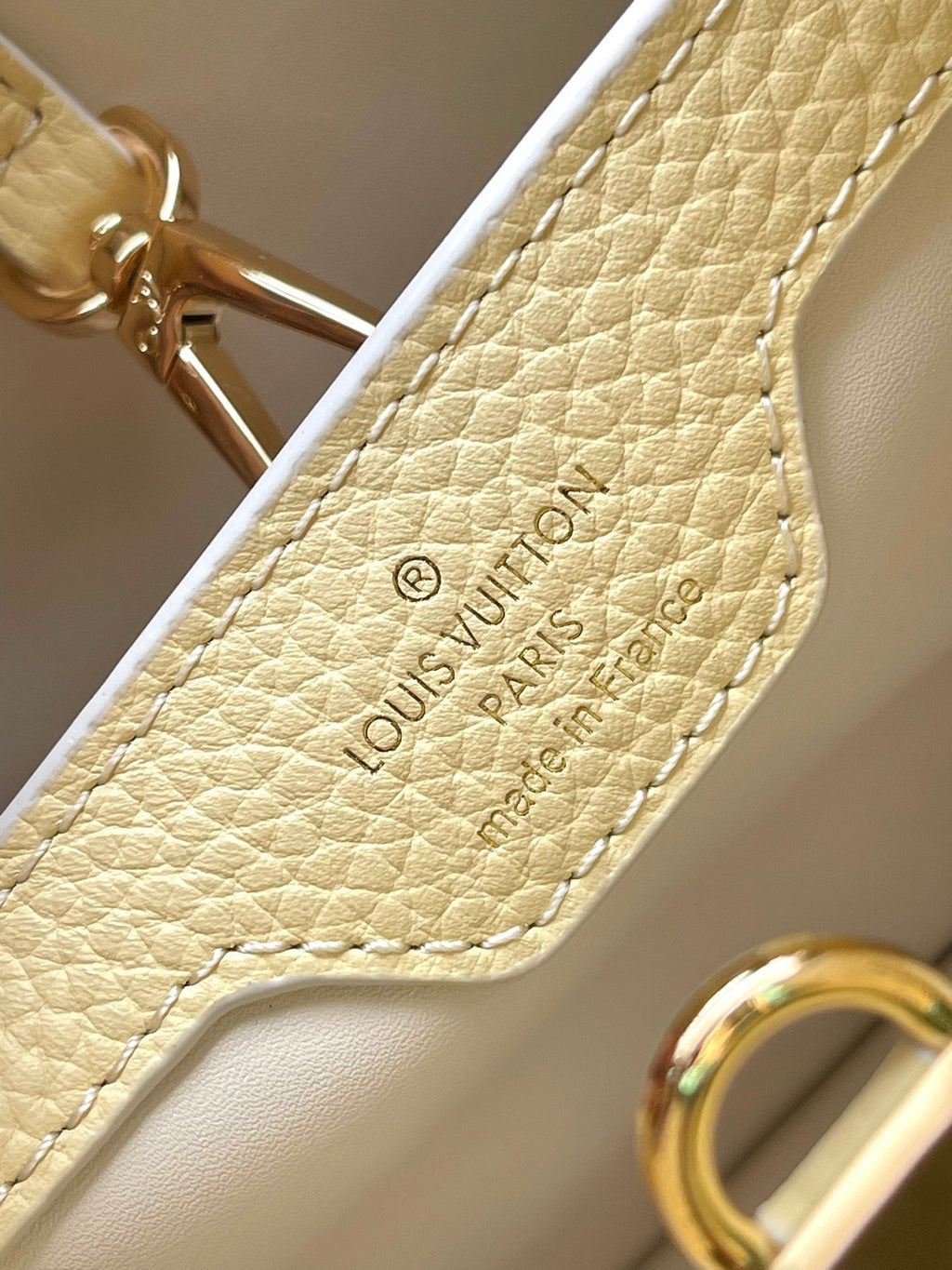 LOUIS VUITTON CAPUCINES BB 26 IN BANANA YELLOW TAURILLON