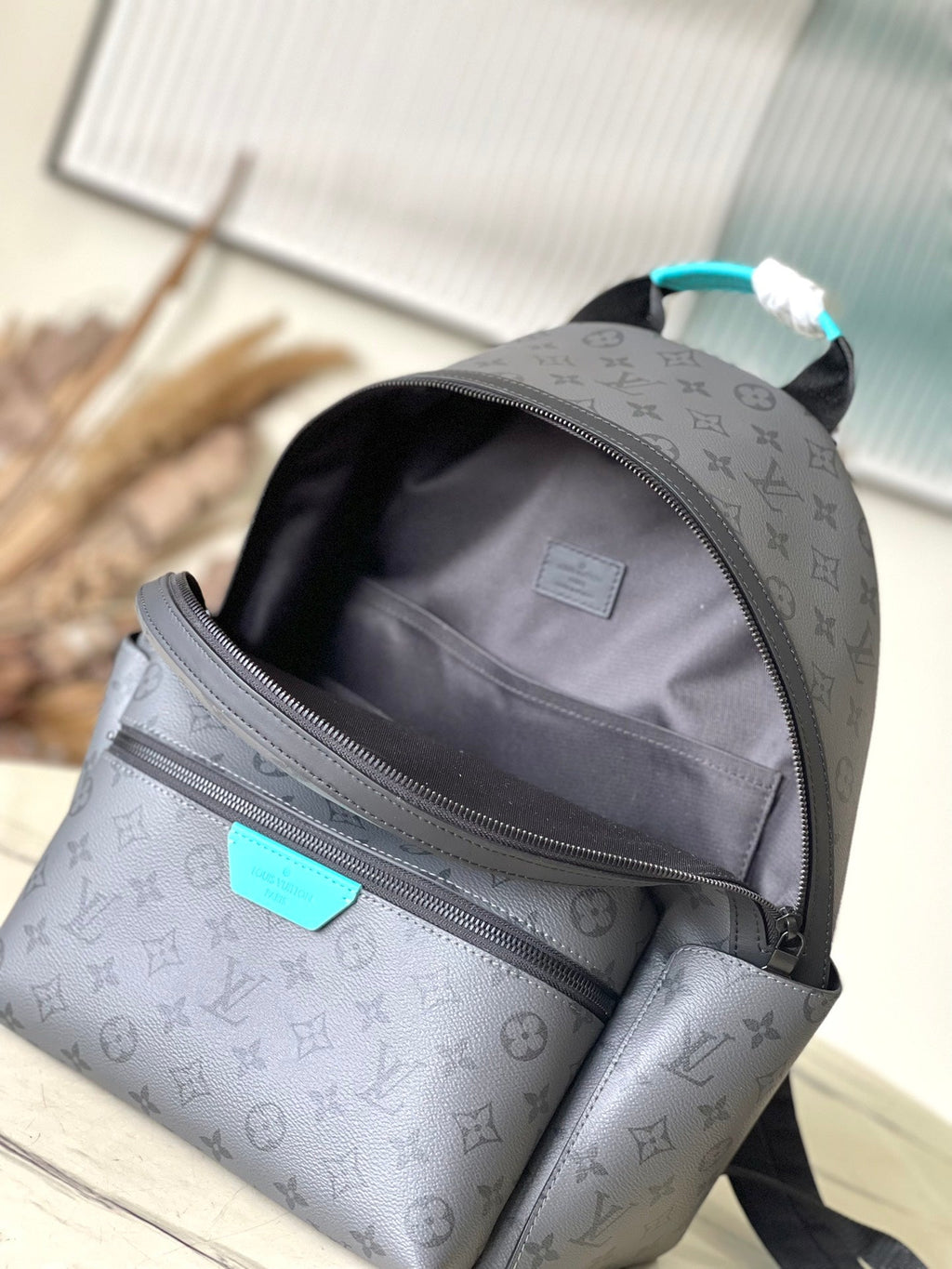 LOUIS VUITTON DISCOVERY BACKPACK PM 38 IN GUN METAL MONOGRAM ECLIPSE CANVAS