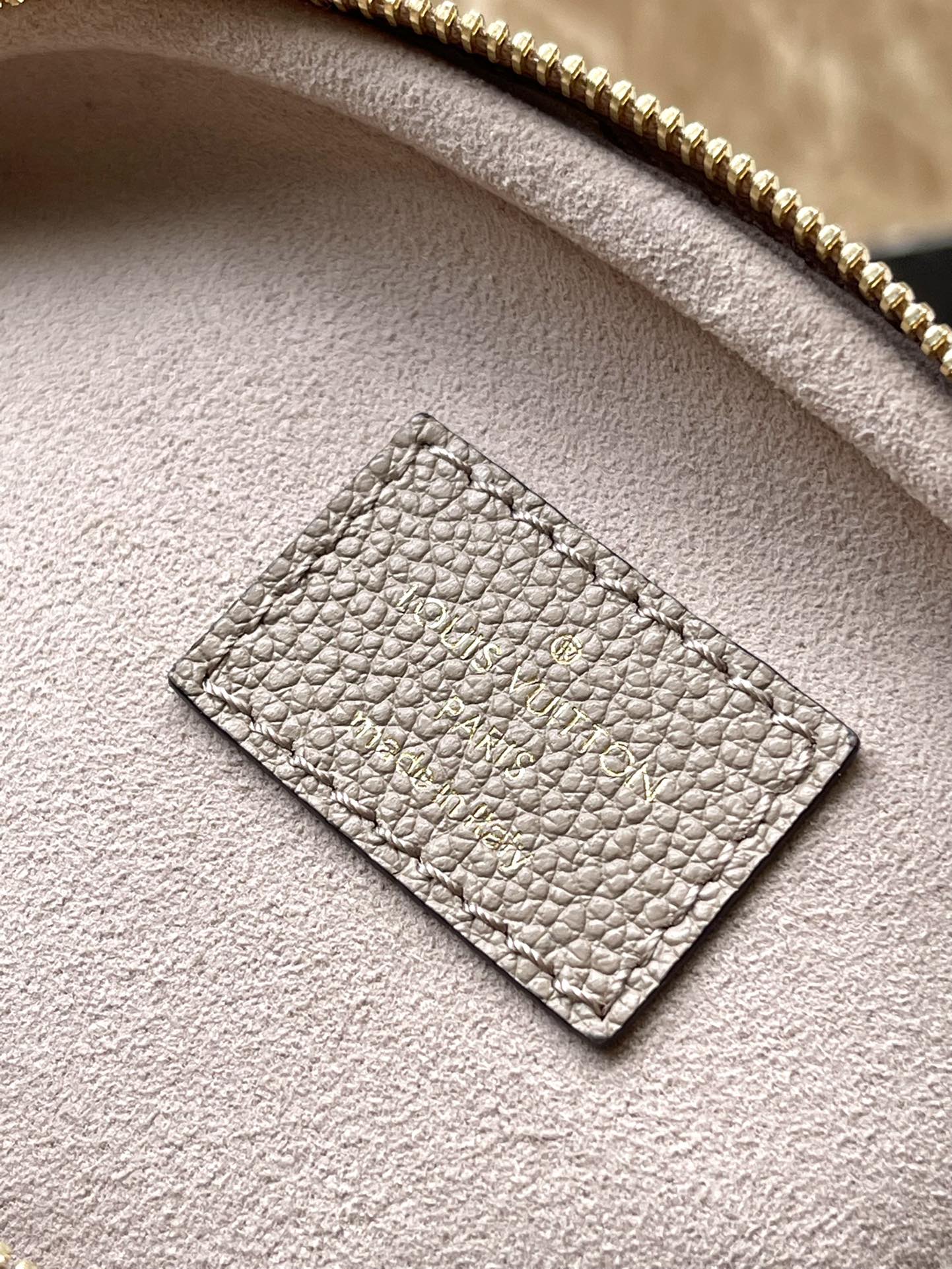 LOUIS VUITTON MINI BUMBAG 17 IN TOURTERELLE WHITE MONOGRAM EMPREINTE LEATHER GOLD HARDWARE