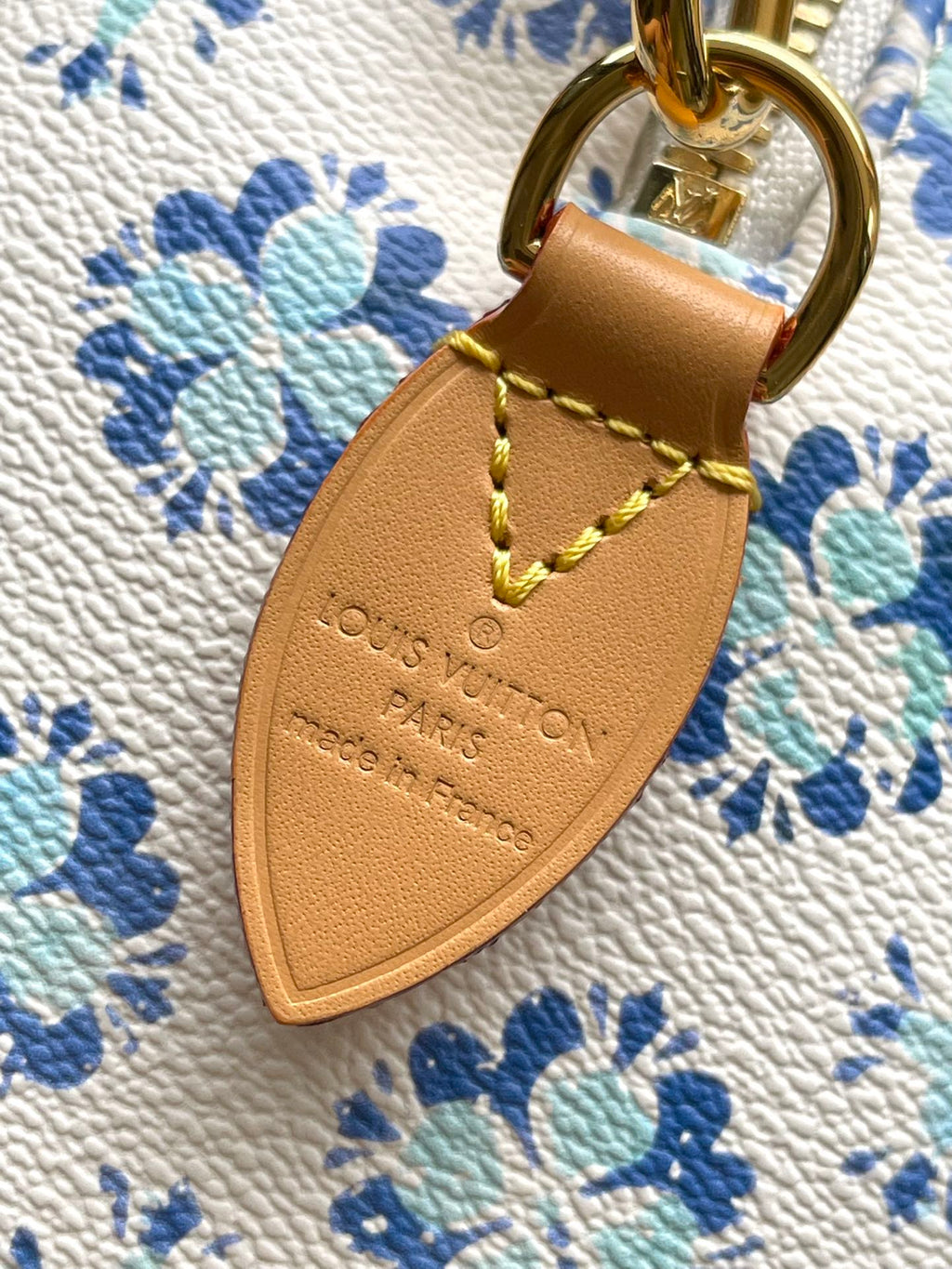 LOUIS VUITTON SPEEDY BANDOULIÈRE 20 IN LAGOON BLUE MONOGRAM TILES CANVAS GOLD BUCKLE