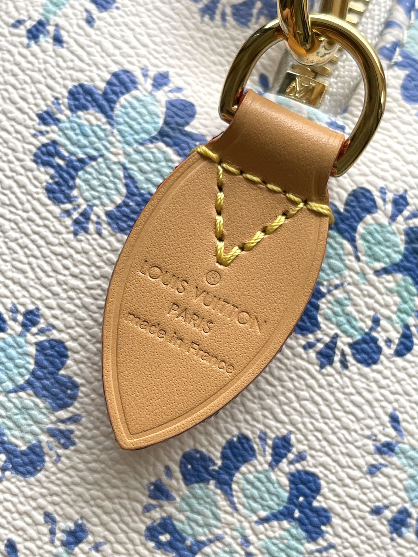 LOUIS VUITTON SPEEDY BANDOULIÈRE 20 IN LAGOON BLUE MONOGRAM TILES CANVAS GOLD BUCKLE
