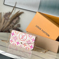 LOUIS VUITTON FÉLICIE POCHETTE 21 IN CORAL MONOGRAM TILES CANVAS