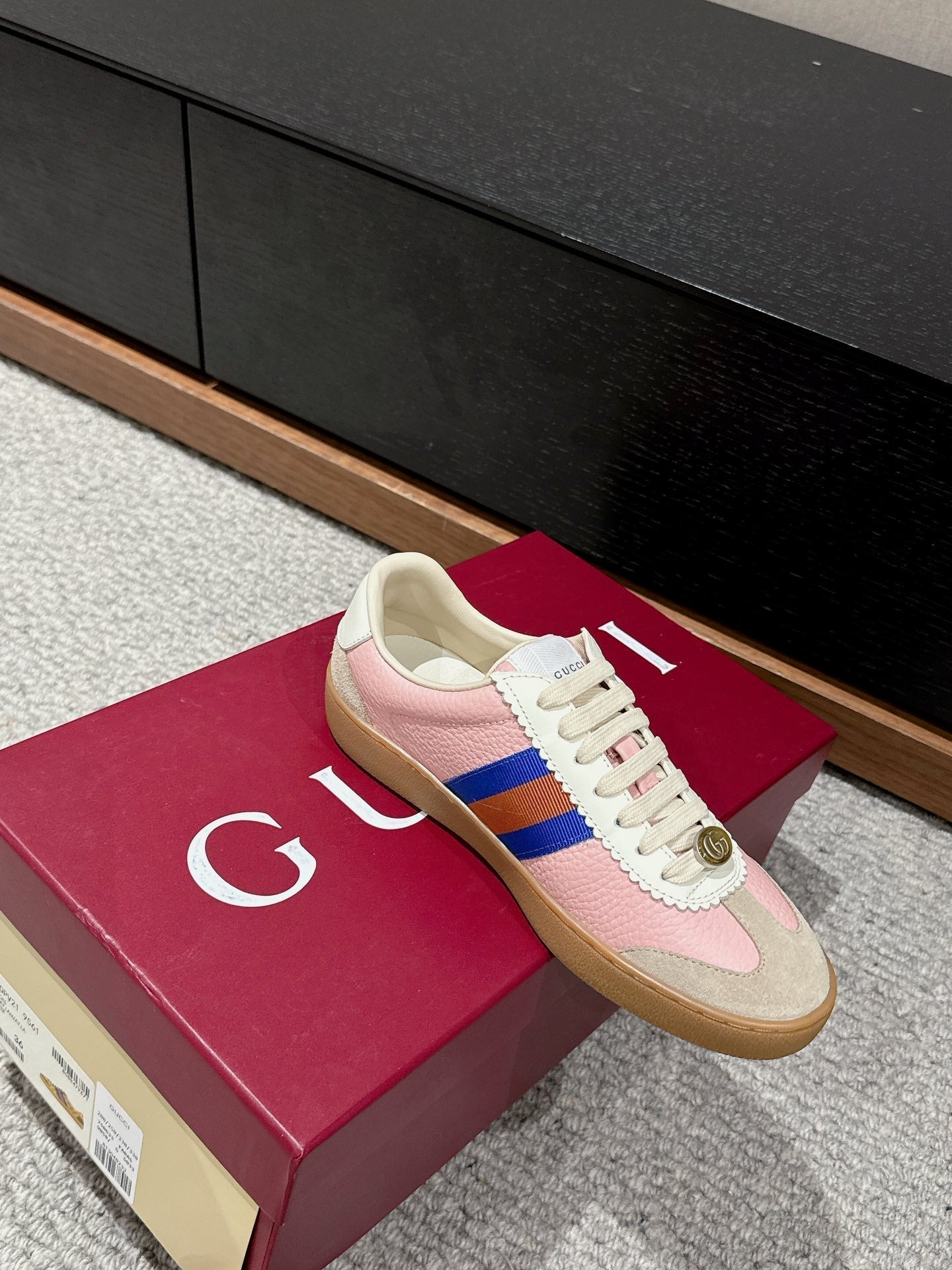 GUCCI & ADIDAS SNEAKER LIGHT PINK CALFSKIN