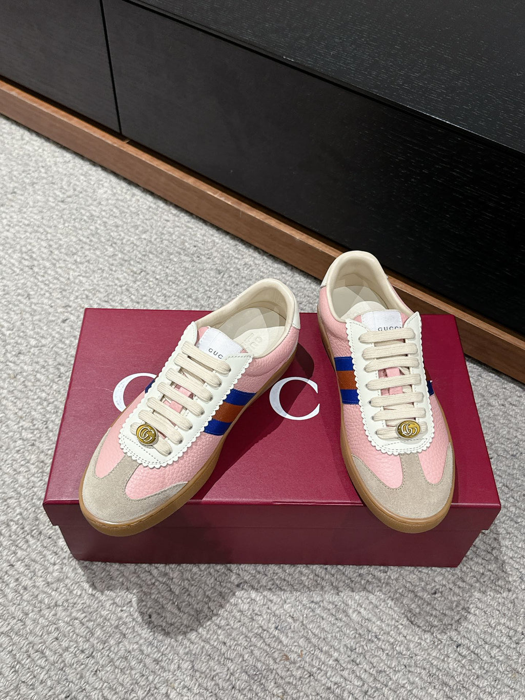 GUCCI & ADIDAS SNEAKER LIGHT PINK CALFSKIN