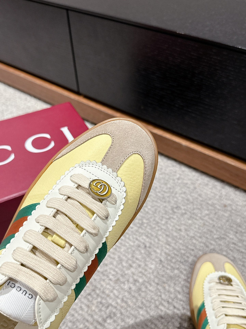 GUCCI & ADIDAS SNEAKER KHAKI CALFSKIN