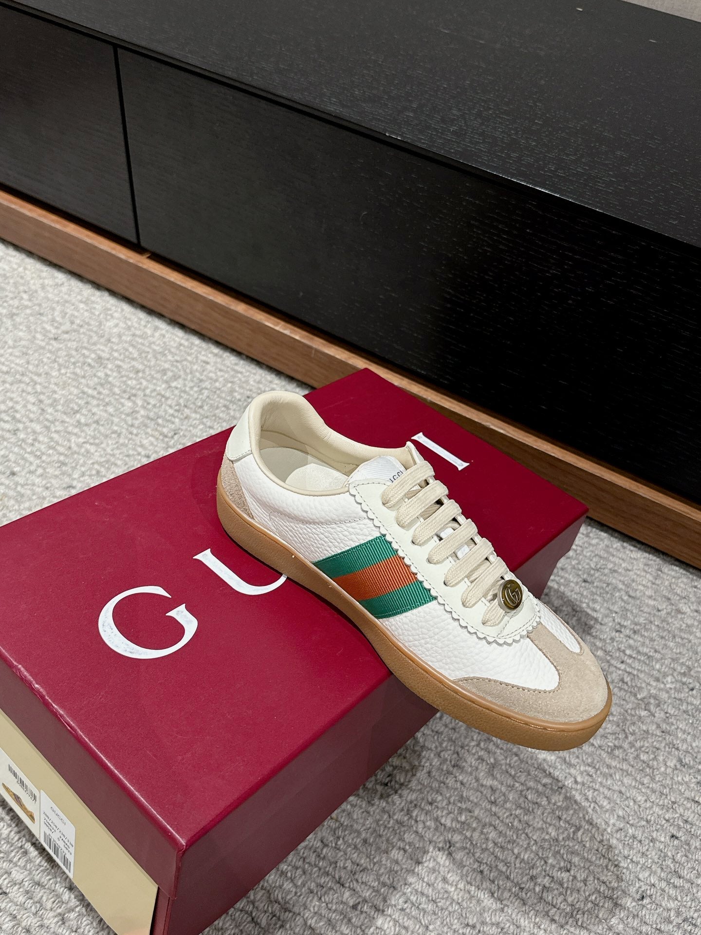 GUCCI & ADIDAS SNEAKER WHITE CALFSKIN
