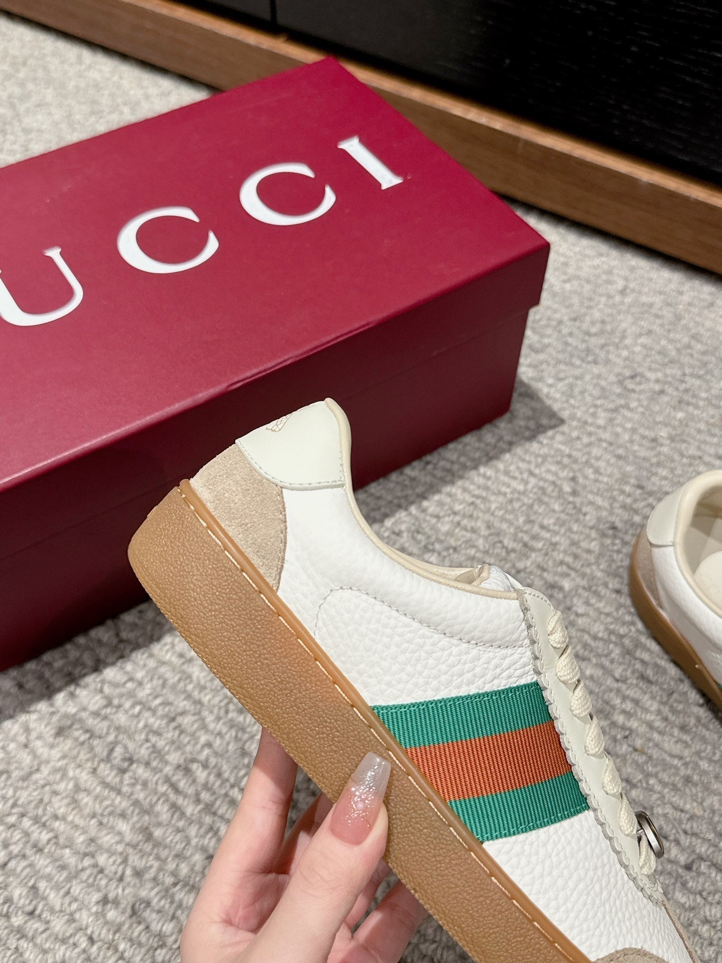GUCCI & ADIDAS SNEAKER WHITE CALFSKIN