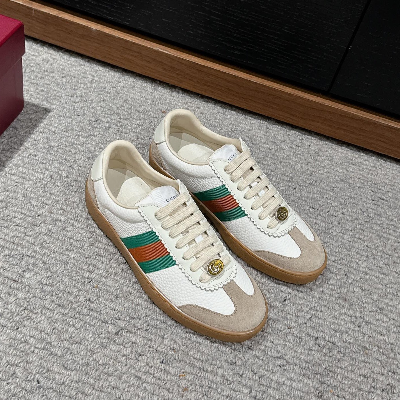 GUCCI & ADIDAS SNEAKER WHITE CALFSKIN