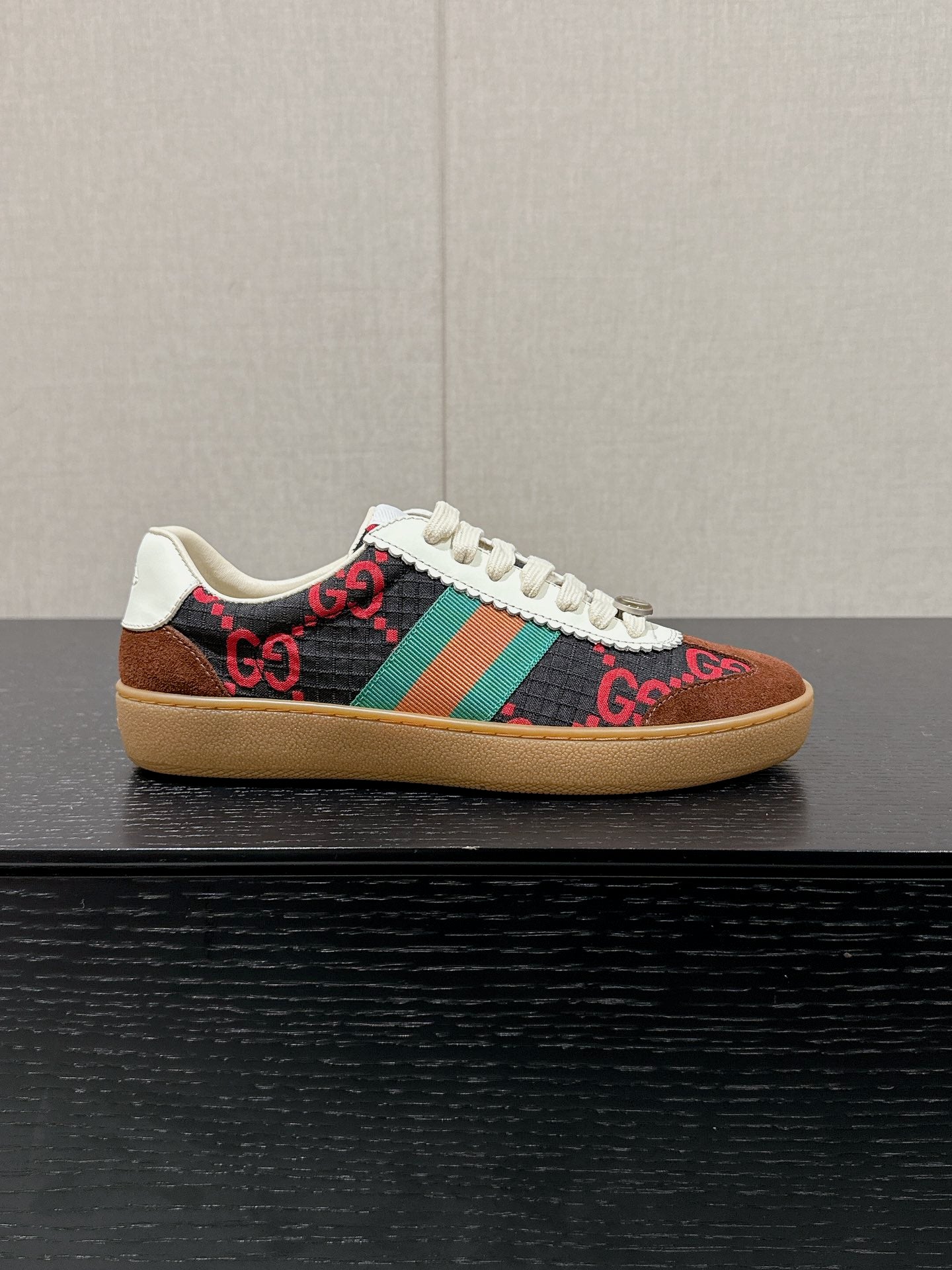 GUCCI & ADIDAS SNEAKER BROWN FABRIC