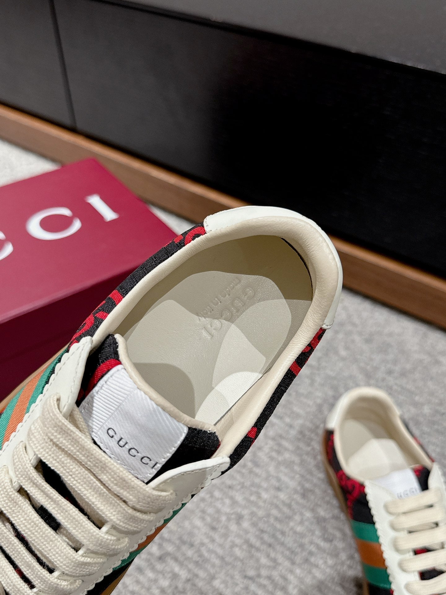 GUCCI & ADIDAS SNEAKER BROWN FABRIC