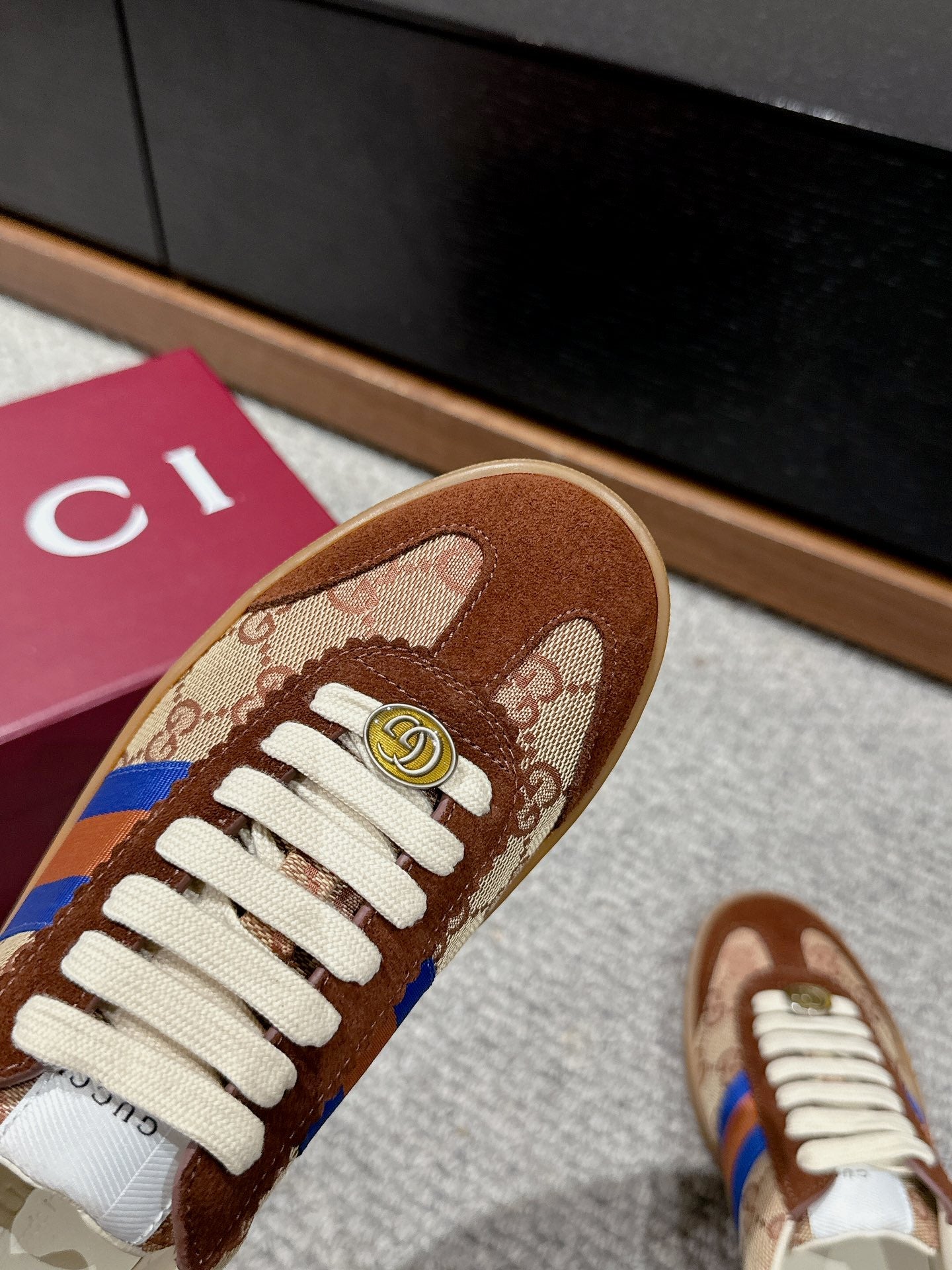 GUCCI & ADIDAS GAZELLE SNEAKER BROWN SUEDE