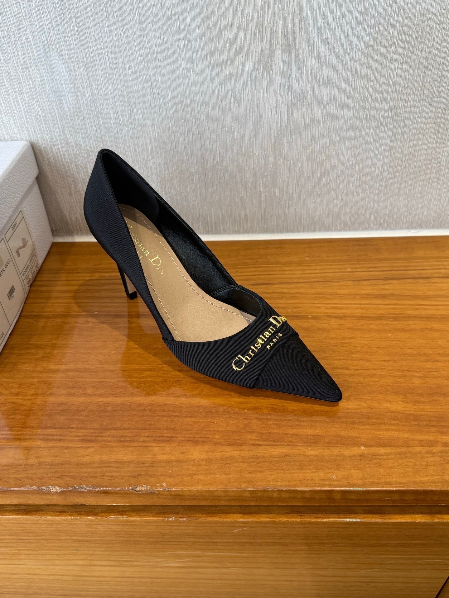 DIOR MY DD 25S HIGH HEEL 80MM IN BLACK SATIN