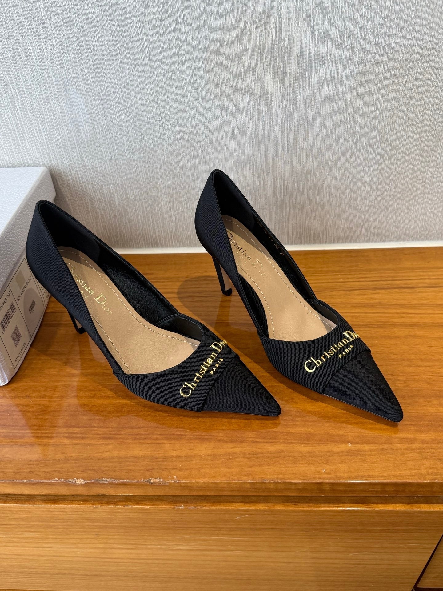 DIOR MY DD 25S HIGH HEEL 80MM IN BLACK SATIN