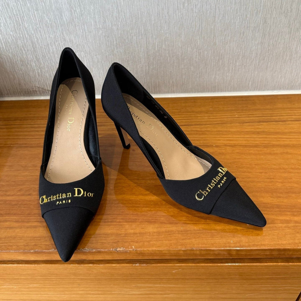 DIOR MY DD 25S HIGH HEEL 80MM IN BLACK SATIN