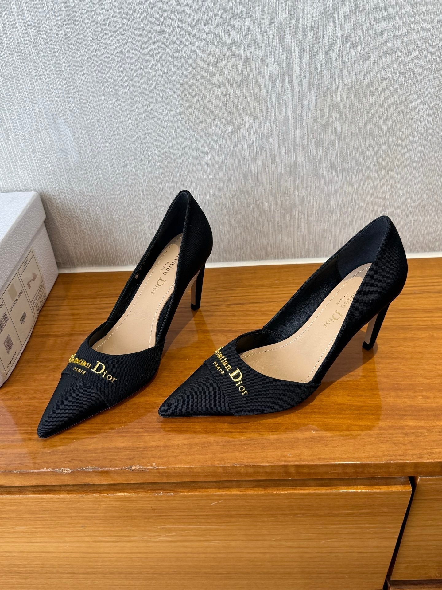 DIOR MY DD 25S HIGH HEEL 80MM IN BLACK SATIN