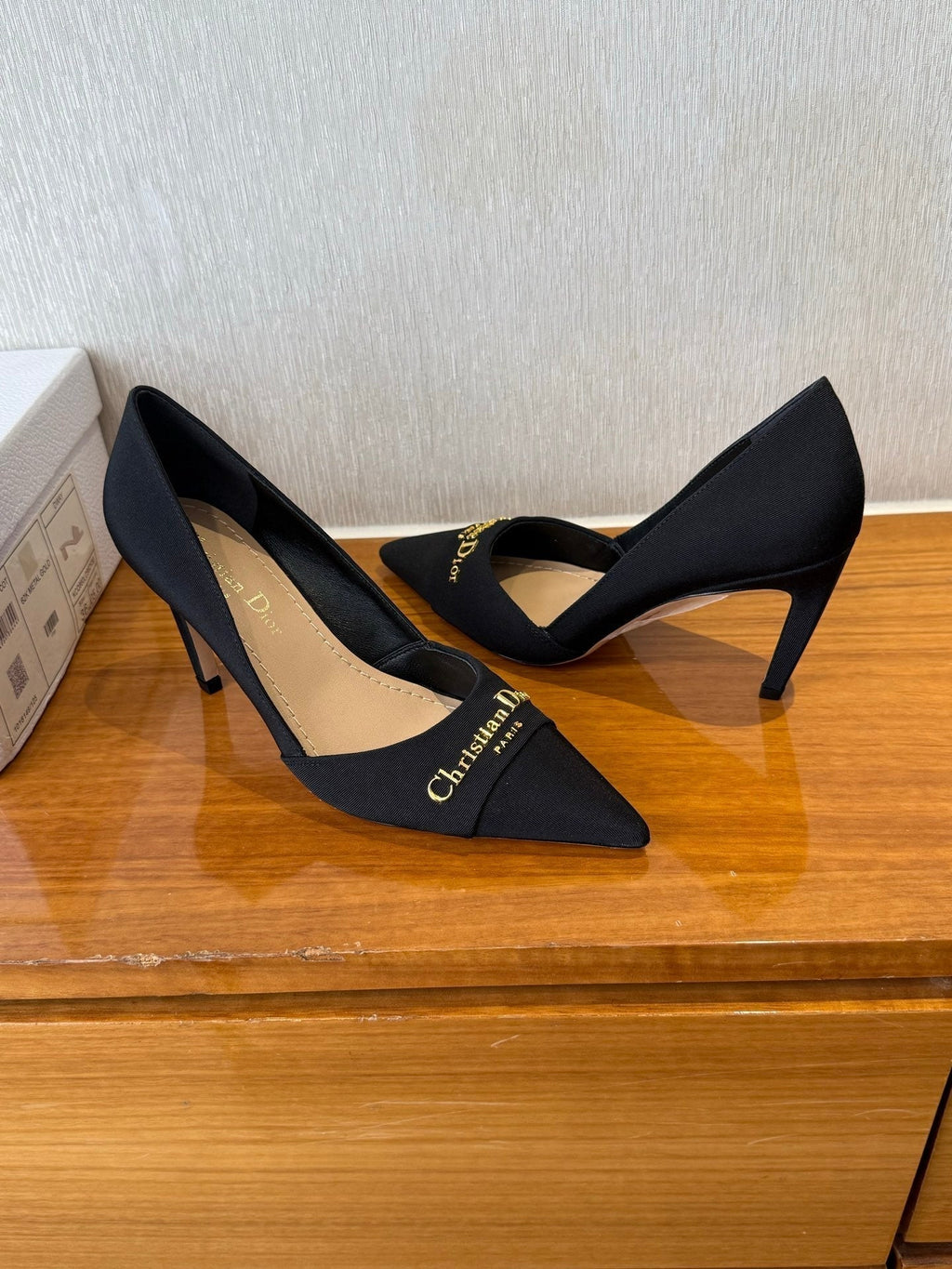 DIOR MY DD 25S HIGH HEEL 80MM IN BLACK SATIN