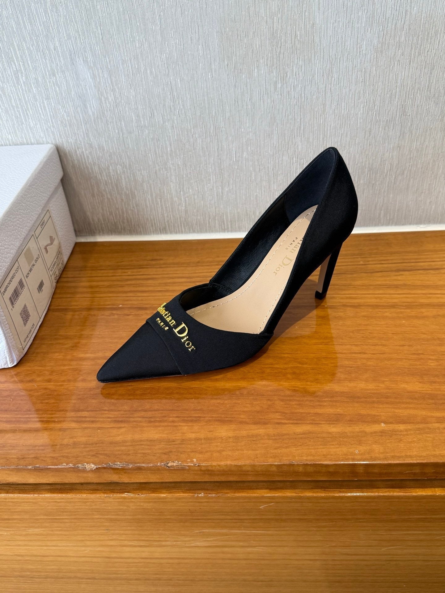 DIOR MY DD 25S HIGH HEEL 80MM IN BLACK SATIN