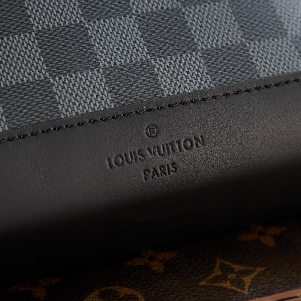 LOUIS VUITTON DUO CROSSBAG 42 IN GREY BLACK DAMIER GRAPHITE CANVAS