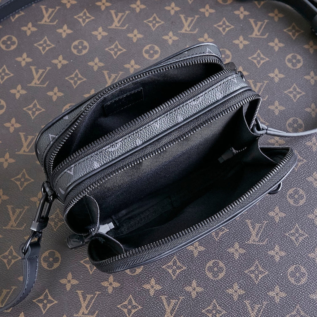LOUIS VUITTON NANO ALPHA 18 IN BLACK MONOGRAM ECLIPSE CANVAS