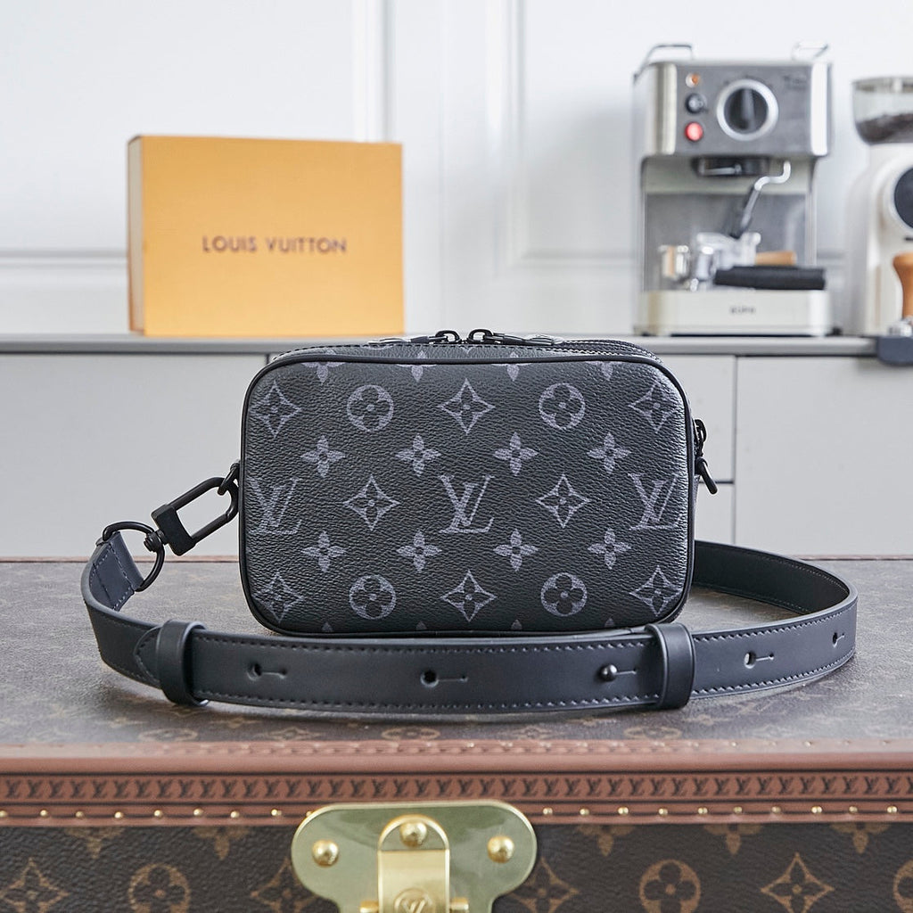 LOUIS VUITTON NANO ALPHA 18 IN BLACK MONOGRAM ECLIPSE CANVAS