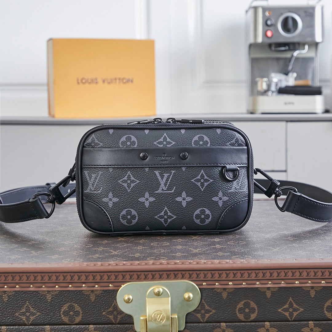LOUIS VUITTON NANO ALPHA 18 IN BLACK MONOGRAM ECLIPSE CANVAS