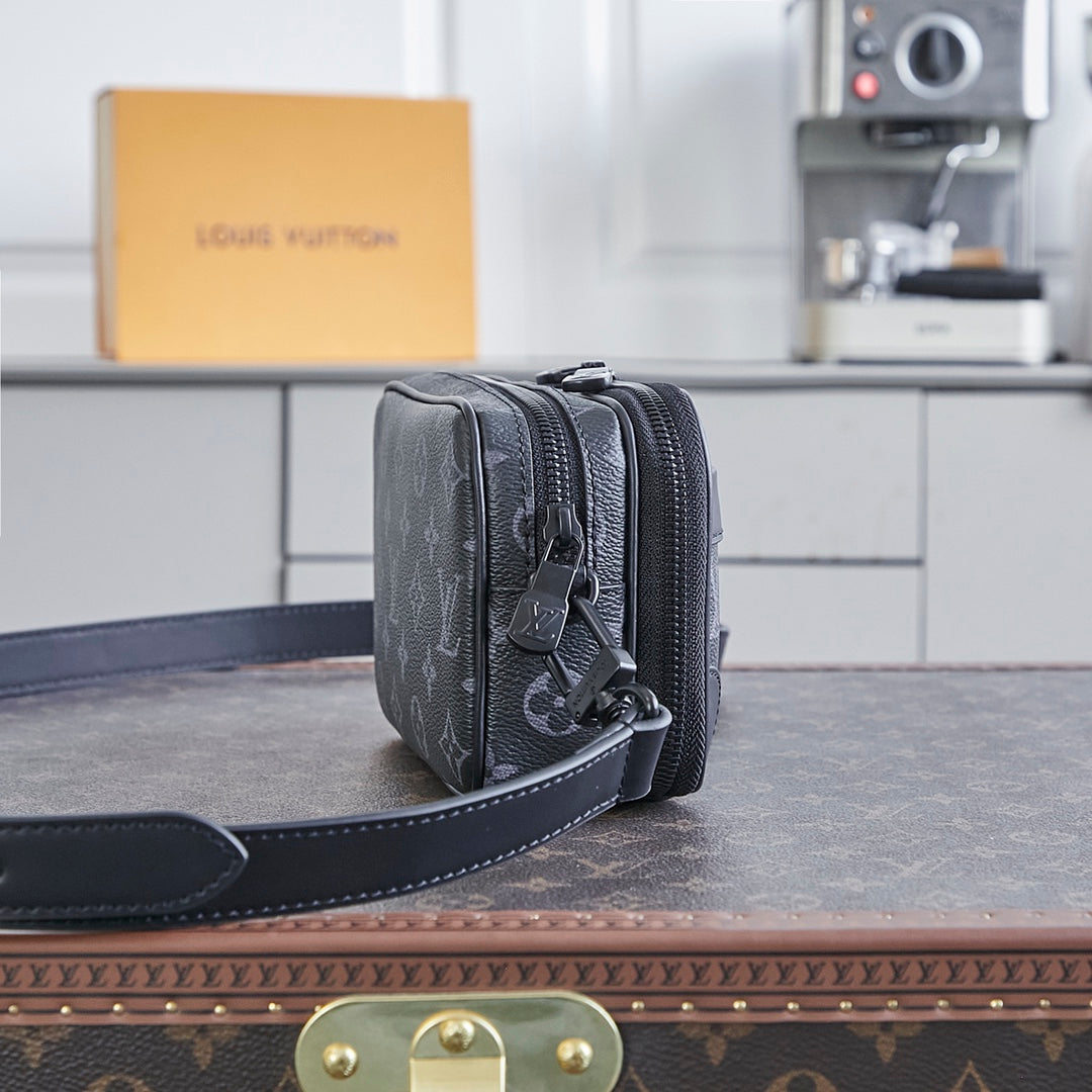 LOUIS VUITTON NANO ALPHA 18 IN BLACK MONOGRAM ECLIPSE CANVAS