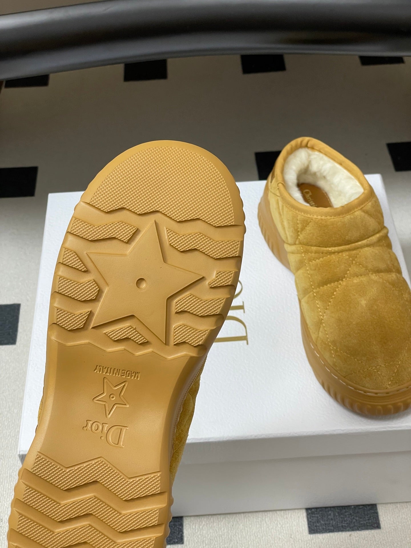 DIOR 25S FROST ANKLE BOOTS IN GOLDEN BROWN SUEDE