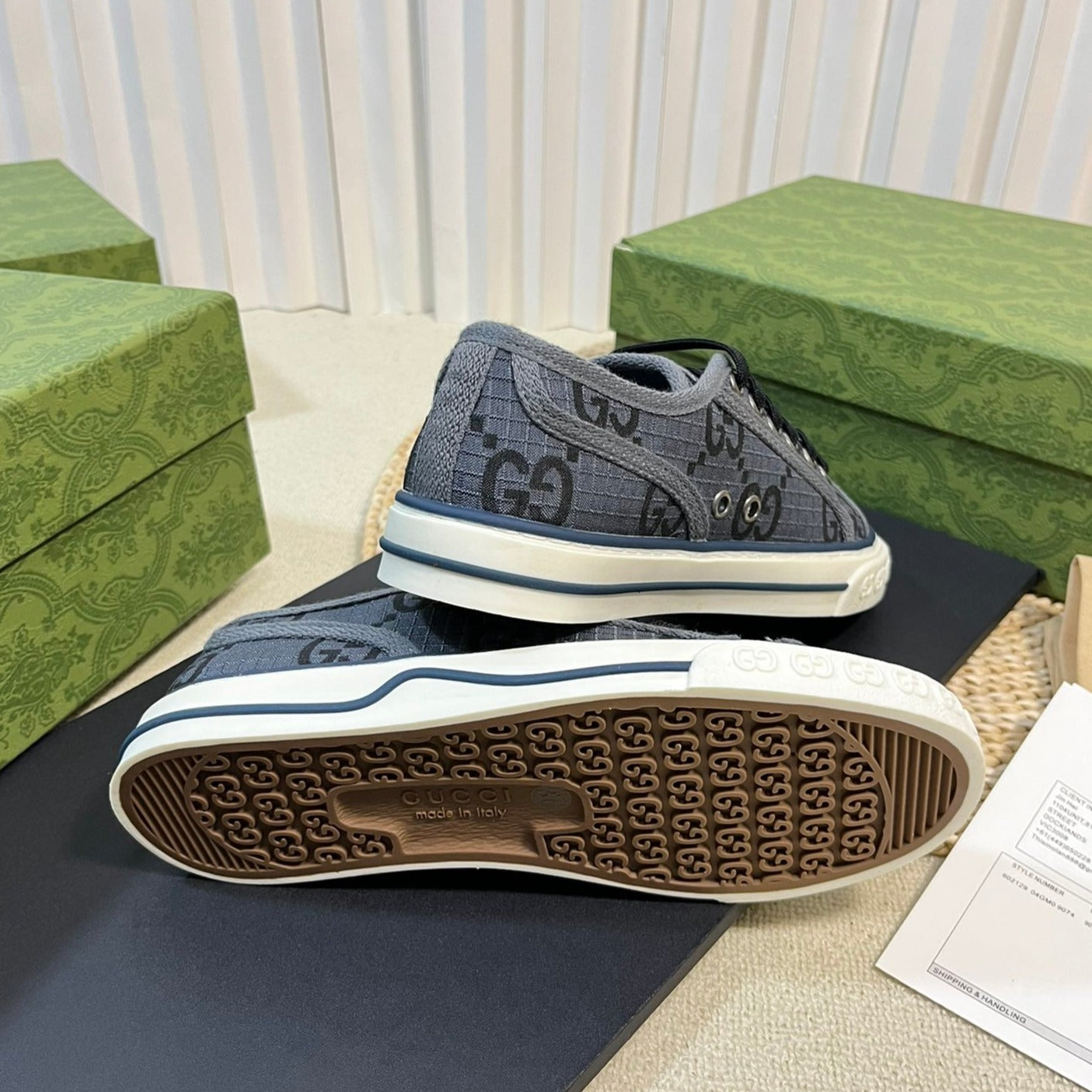 GUCCI Tennis 1977 ripstop sneakers State Gray