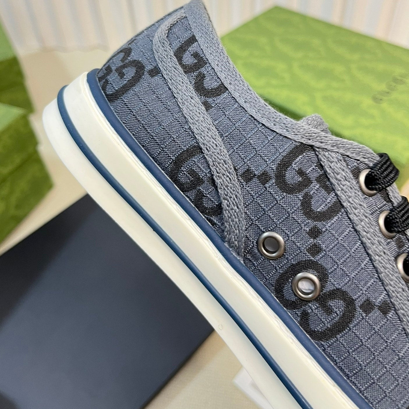 GUCCI Tennis 1977 ripstop sneakers State Gray