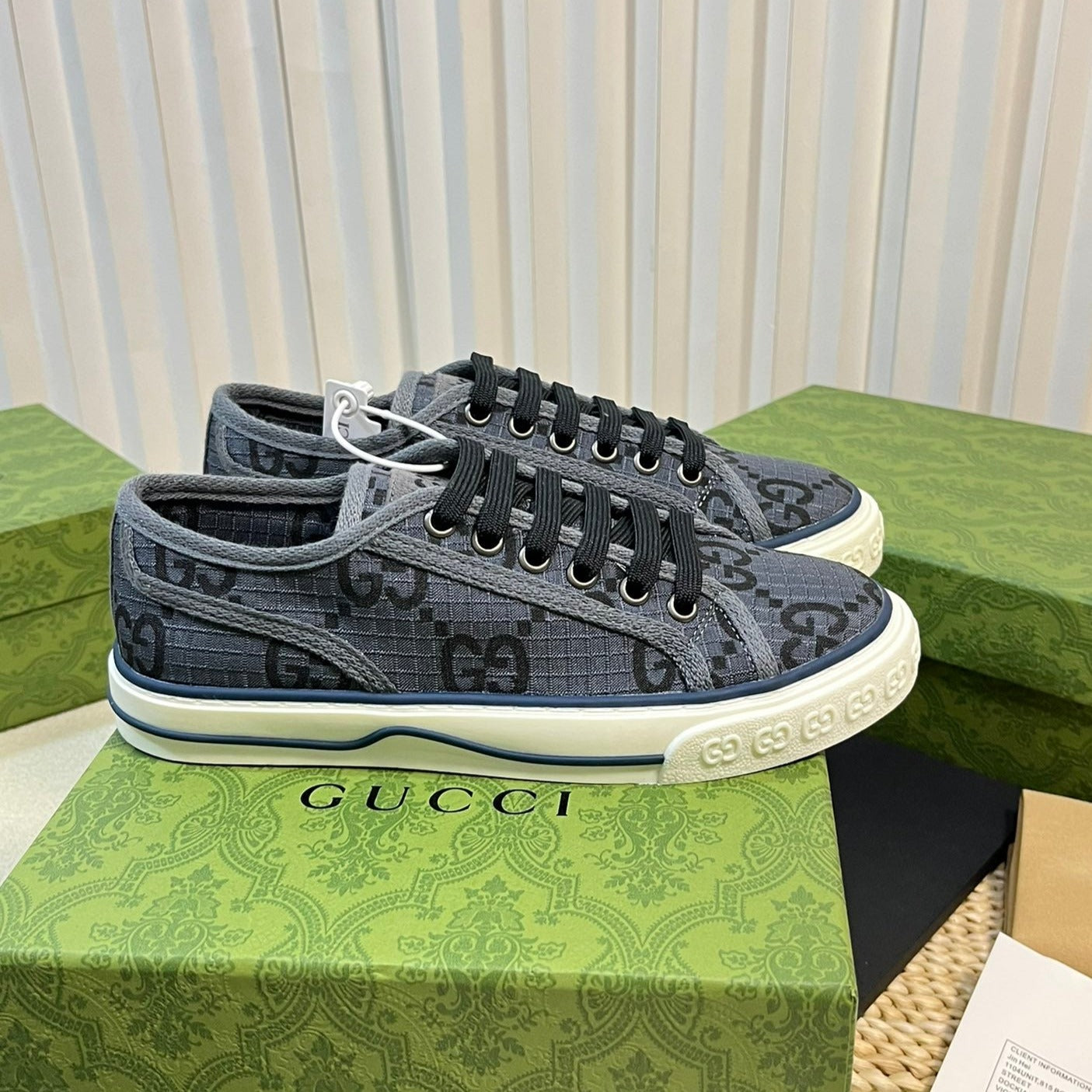 GUCCI Tennis 1977 ripstop sneakers State Gray