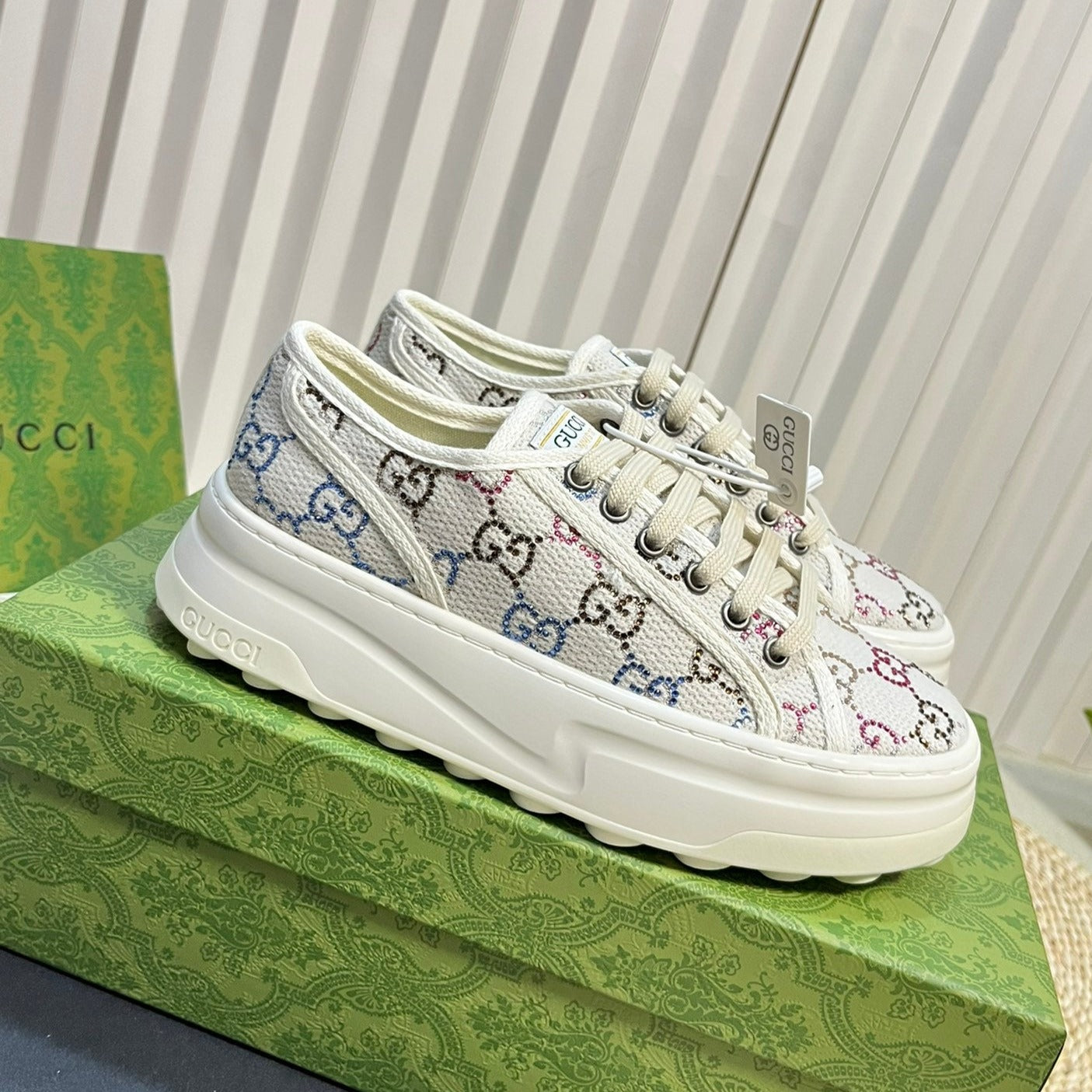 GUCCI Sneaker Tennis 1977 Trainer Beige Caro
