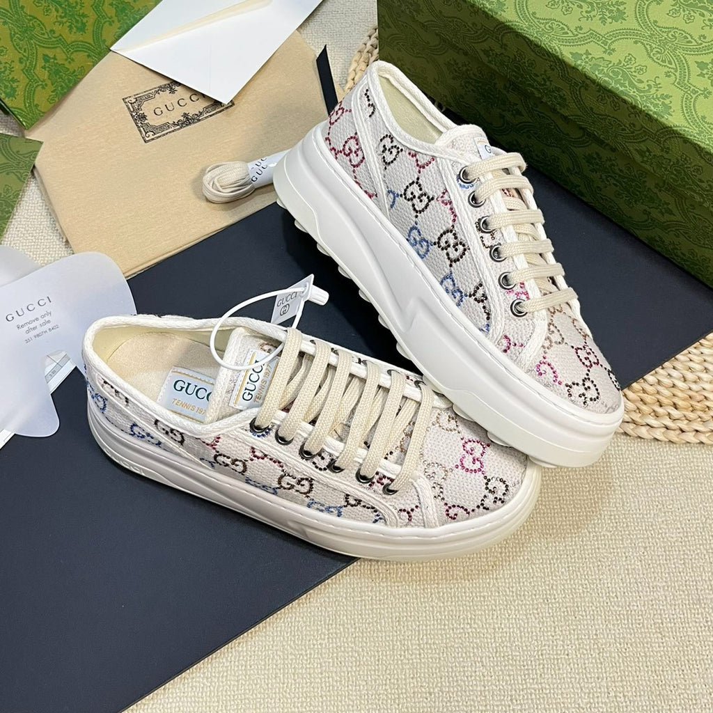 GUCCI Sneaker Tennis 1977 Trainer Beige Caro