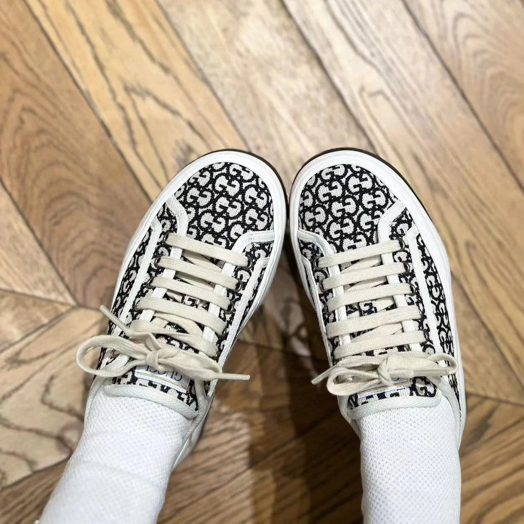 GUCCI Sneaker Tennis 1977 Trainer Black Caro