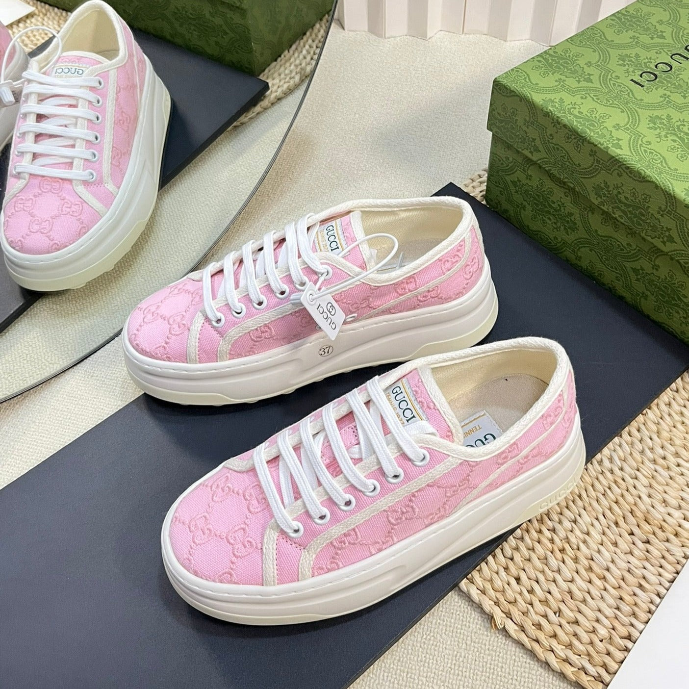 GUCCI Sneaker Tennis 1977 Trainer Pink Pastel
