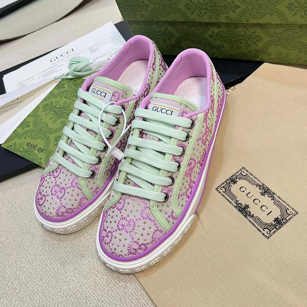 GUCCI Sneaker Tennis 1977 White Bright Purple