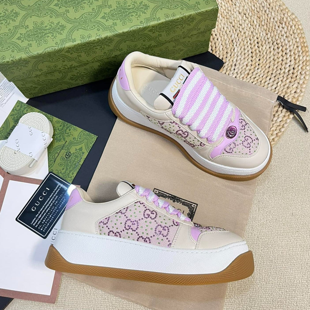 GUCCI Gucci Screener Sneaker White Sunset Purple