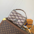 LOUIS VUITTON LV 25S GO-14 MM 23 IN BROWN QUILTED LAMBSKIN SILVER HARDWRE