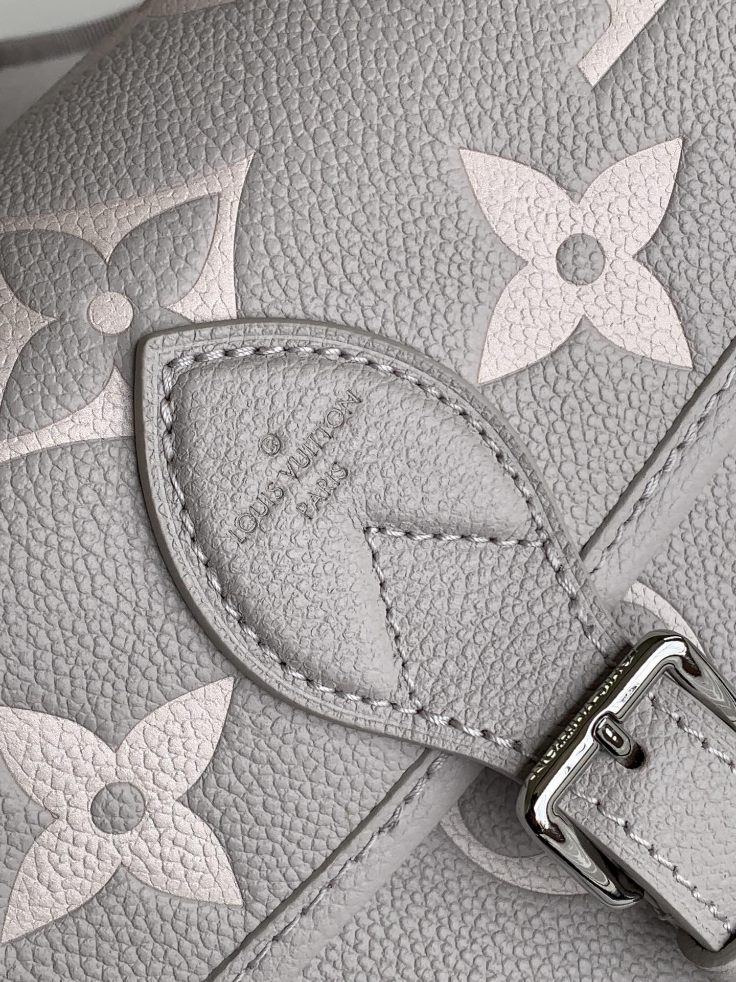 LOUIS VUITTON DIANE 24 IN GREY MONOGRAM EMPREINTE LEATHER