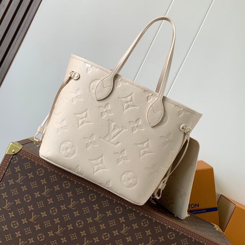 LOUIS VUITTON NEVERFULL 32 LIGHT BEIGE MONOGRAM EMPREINTE LEATHER
