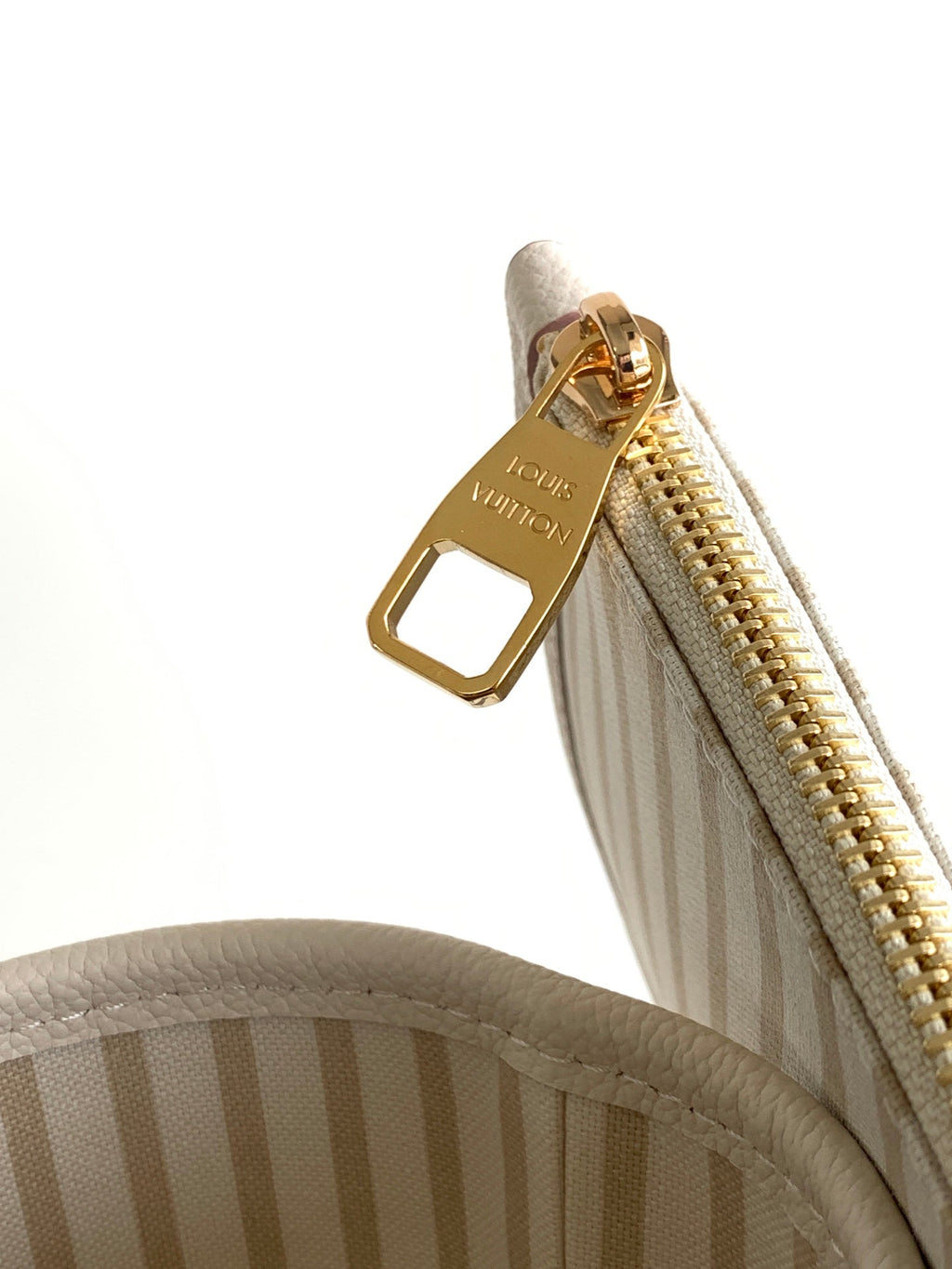LOUIS VUITTON NEVERFULL MM TOTE BAG 32 IN WHITE MIX PINK CALFSKIN