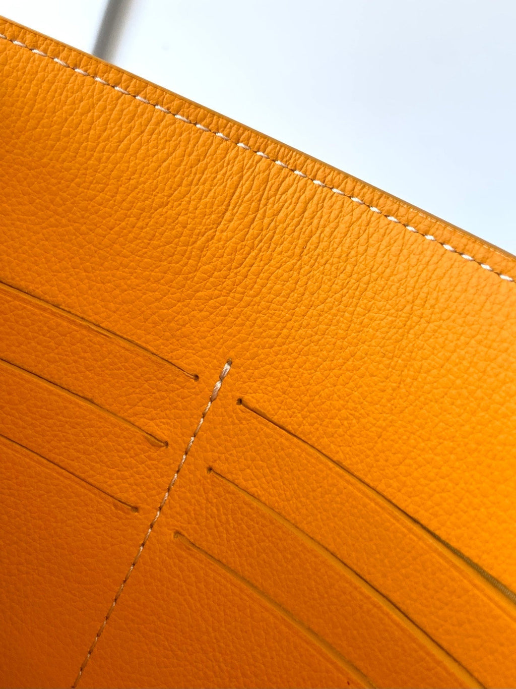 CHYPRE WALLET-POUCH 21 IN YELLOW GOYARDINE CANVAS AND CALFSKIN