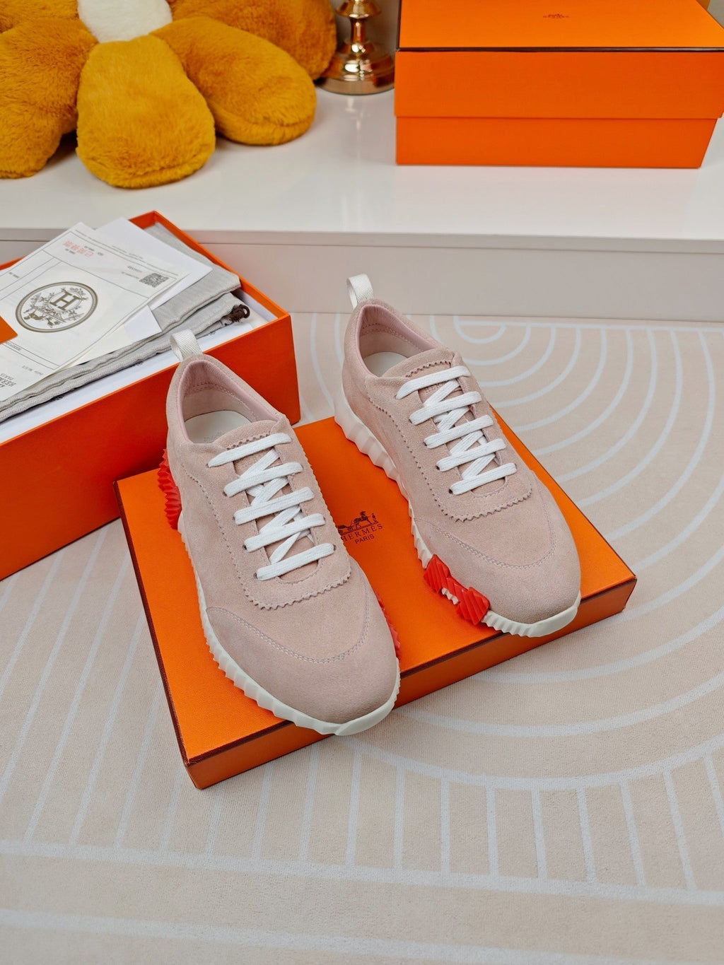 HERMES BOUNCING SNEAKERS LACE CALFSKIN