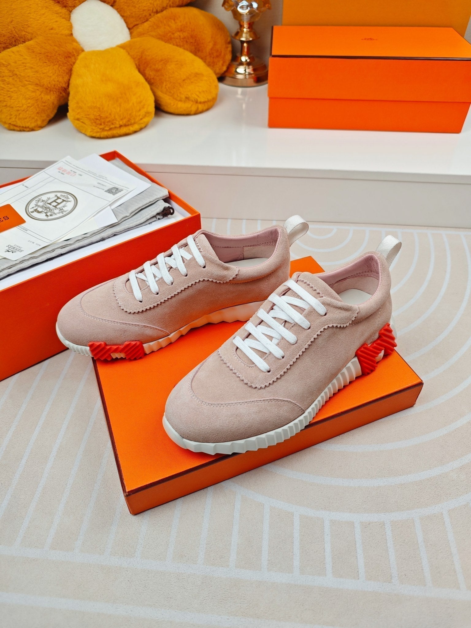 HERMES BOUNCING SNEAKERS LACE CALFSKIN