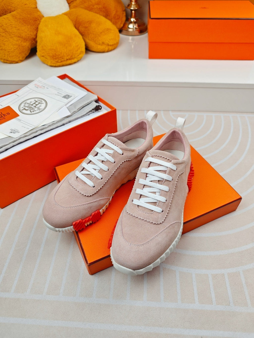 HERMES BOUNCING SNEAKERS LACE CALFSKIN