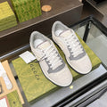 GUCCI MAC80 TRAINER CREAMY WHITE AND GRAY CALFSKIN