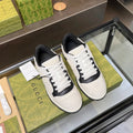 GUCCI MAC80 TRAINER CREAMY WHITE AND BLACK CALFSKIN