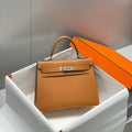 HERMES KELLY 28CM IN GOLD EPSOM CALFSKIN PALLADIUM HARDWARE